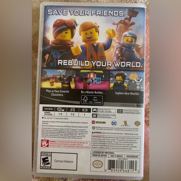 Nintendo Switch Lego Movie 2 video game. Great condition. - Picture 2 of 3